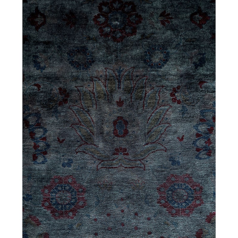 Overdyed One-of-a-Kind Hand-Knotted Area Rug - Gray - 6' 2" x 8' 10"