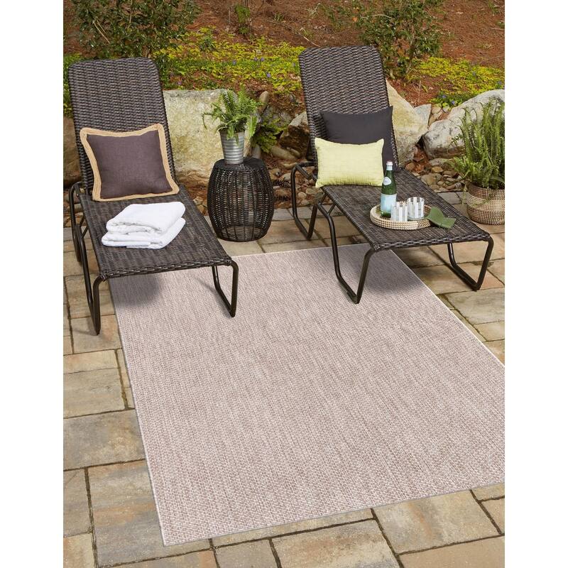 Outdoor Amsterdam Collection Area Rug - Beige - 4'x6'
