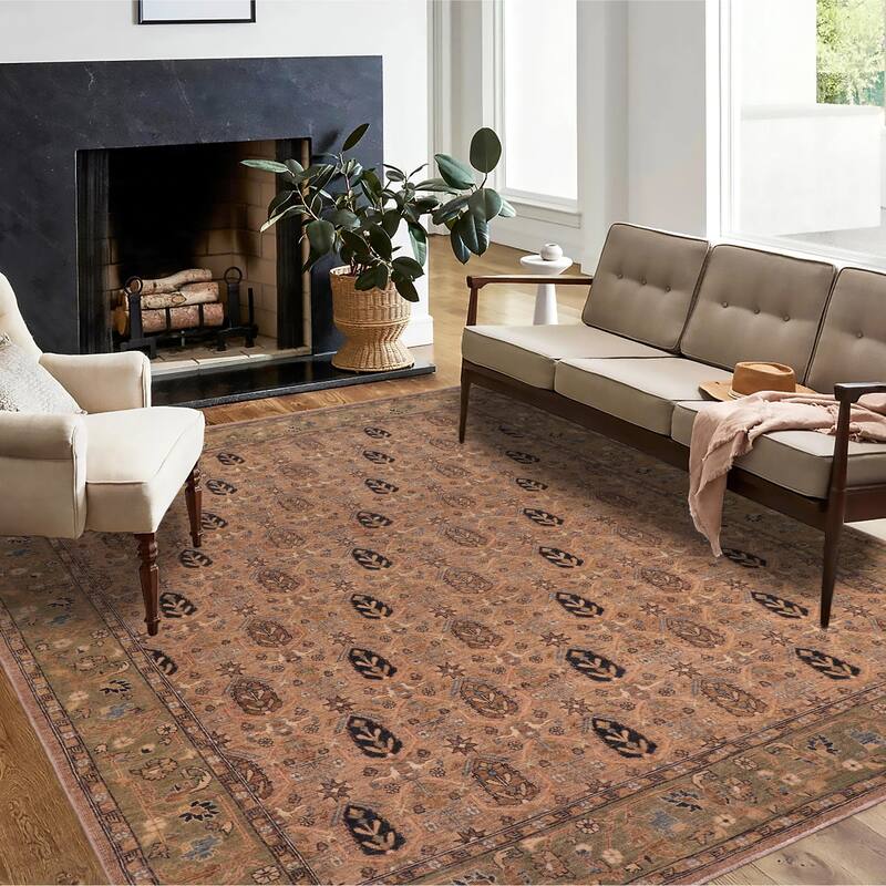 Vintage Herati Bidjar Hand Knotted Wool Rug