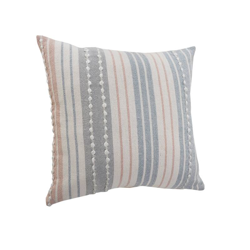 Sevita Delicate Textured Striped Throw Pillow