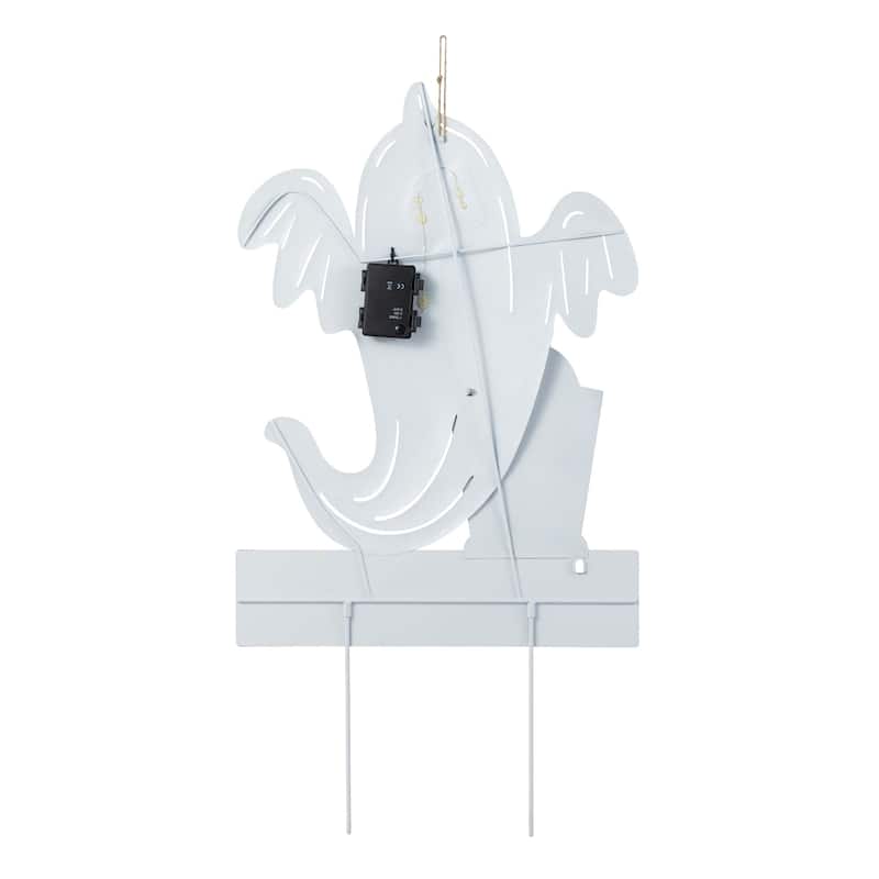 Glitzhome Halloween LED Ghost Cat Pumpkin Nutcracker Yard Stakes Standing Sign Hanging Decor