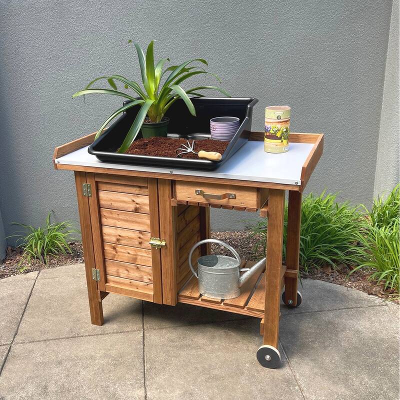 Gardener's Tables with Tin Surface