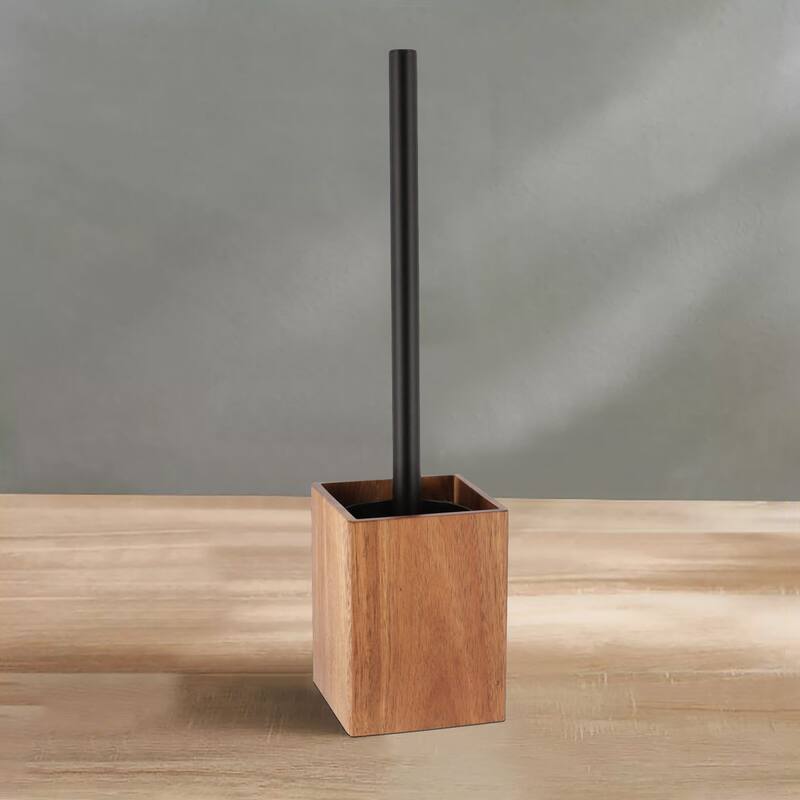 Acacia Wood Bathroom Accessory Set Collection