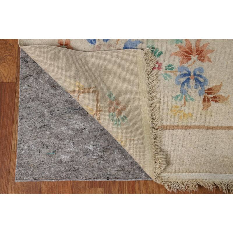 Vegetable Dye Art Deco Chinese Vintage Foyer Rug Handmade Wool Carpet - 2'6" x 5'1"