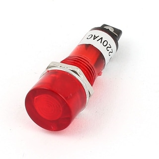 10mm Thread AC 220V Red LED Light Indicator Signal Pilot Lamp - Bed ...