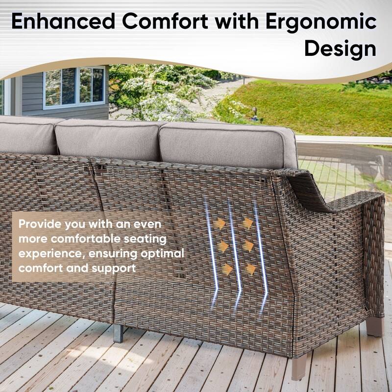 Outside Patio Sofa Chair Set with Cushions