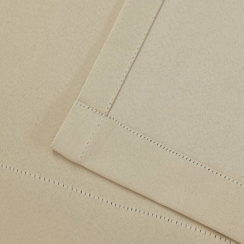 Modern Solid Room Darkening Blackout Curtains, Rod Pocket, Set of 2
