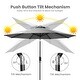 preview thumbnail 5 of 34, Sun-Ray 9' Round 8-Rib Aluminum Solar Umbrella, Base Not Included