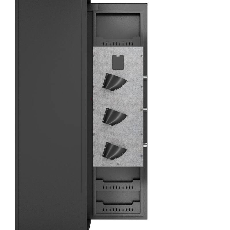 Gun Safes For Home Rifle And Pistols, Fingerprint Electronic Safe With Quick Access, Detachable Partition, No Assembly Required