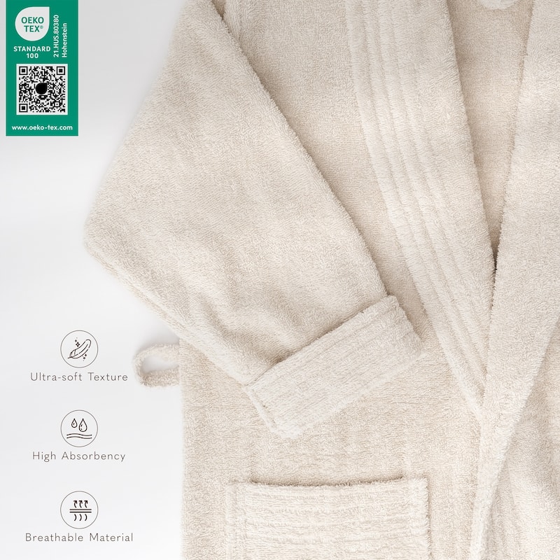 American Soft Linen Women's 100% Cotton Terry Bathrobe - Soft, Absorbent, Quick Dry Turkish Robes for Women