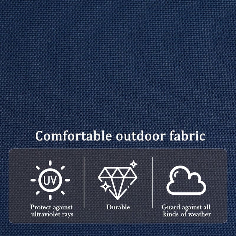 Set of 2 Outdoor Teak Wood Armchairs with Cushions, Patio Club Chairs