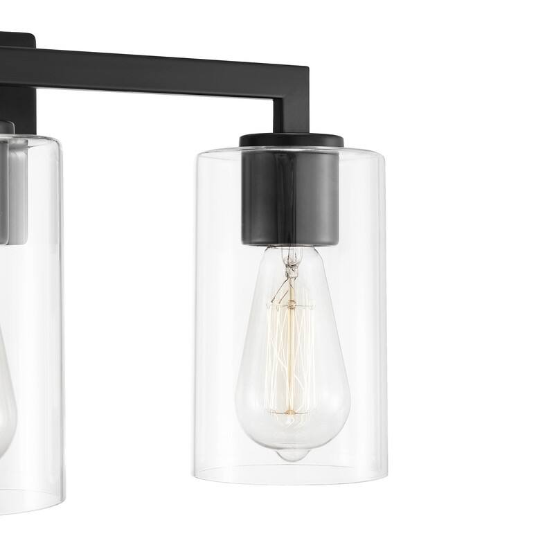 KAWOTI 20.75 inch 3-Light Bathroom Vanity Light with Clear Glass