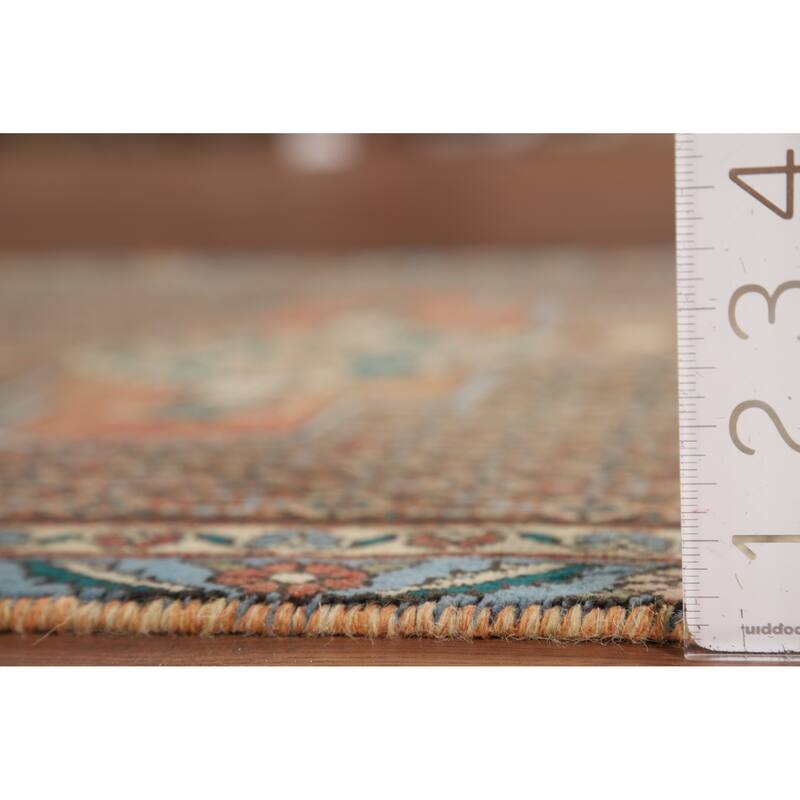 Geometric Bidjar Vintage Persian Runner Rug Handmade Wool Carpet - 2'9" x 10'1"