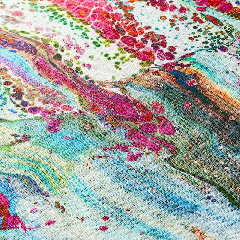 Indoor/ Outdoor Addison Karina Abstract Washable Area Rug