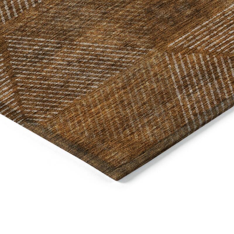 HomeRoots Geometric Transitional Rectangle Outdoor Rug