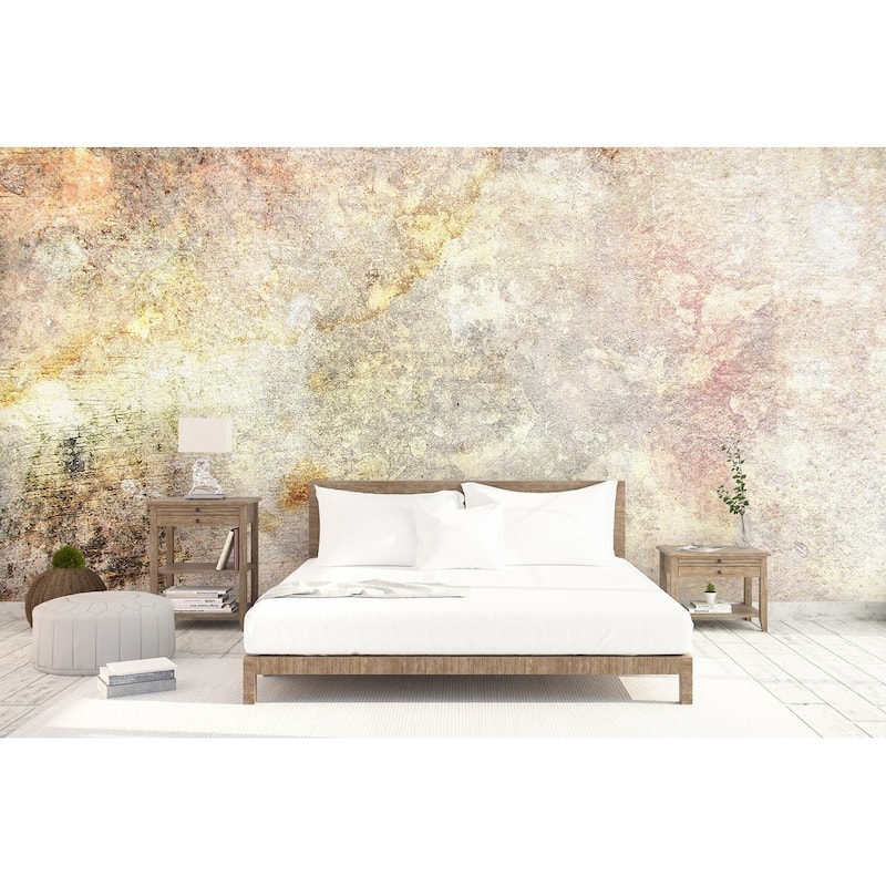 GK Wall Design Grunge Gold and Yellow Worn Modern Art Removable Wallpaper