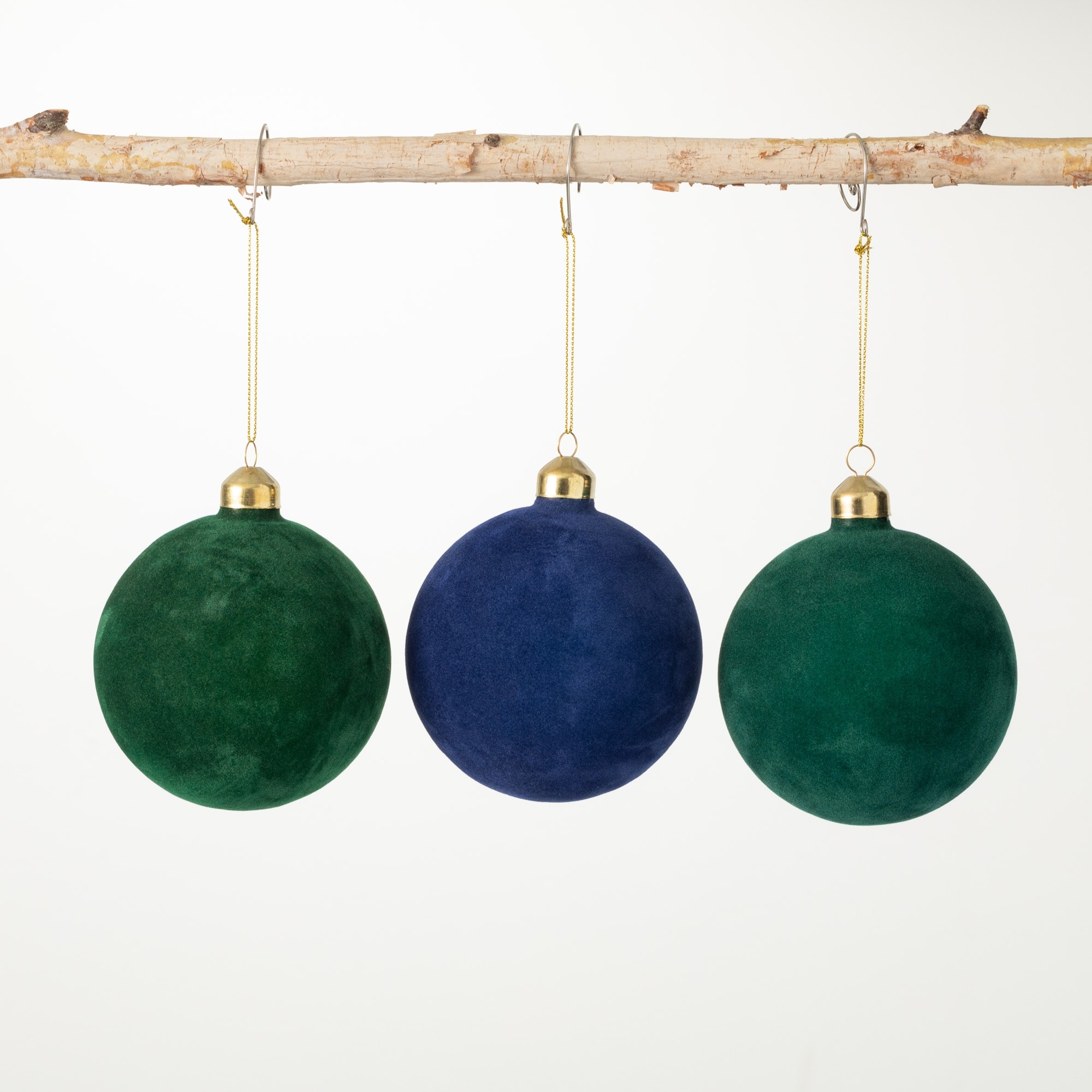 Velvet Ball Ornaments - Set of 4