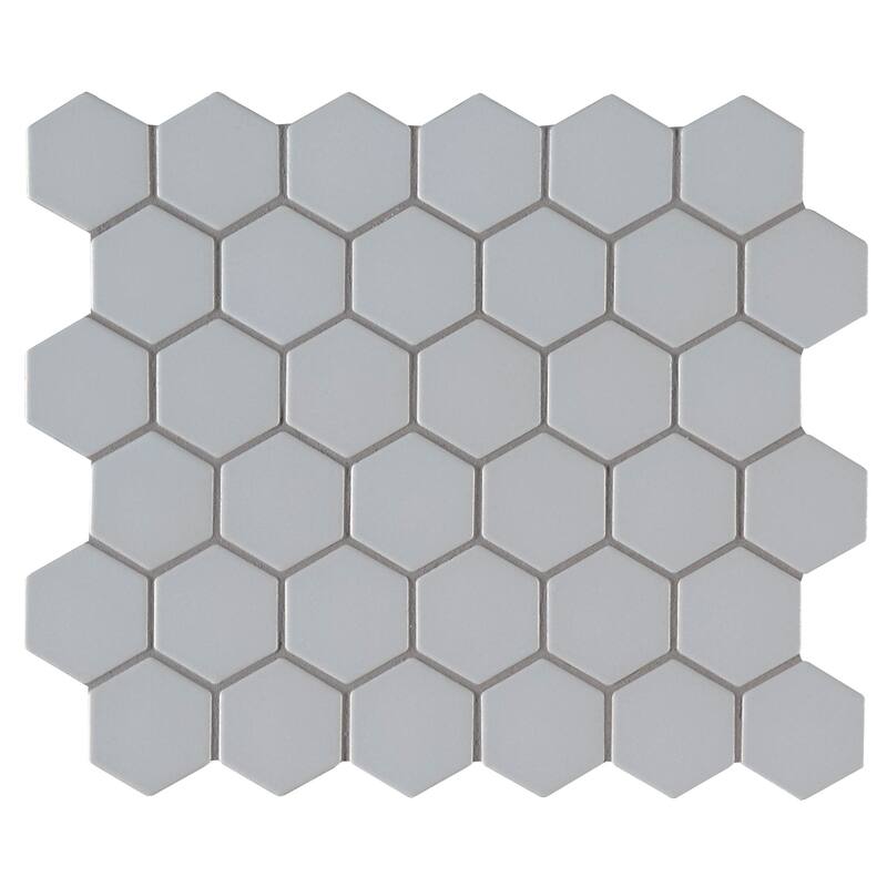 Ackland AKM-P-2X2HXM-CA 11" x 13" Porcelain Geometric Floor and Wall - Lume Gray