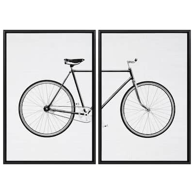 Kate and Laurel Sylvie Bicycle Canvas by Simon Te of Tai Prints