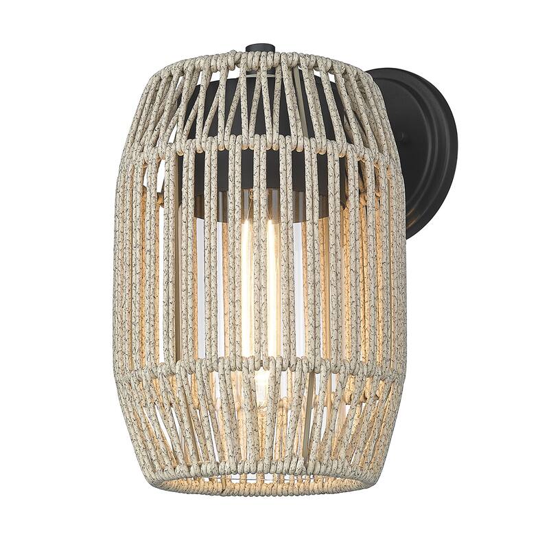 Golden Lighting 6073-OWM Seabrooke 12" Tall Outdoor Wall Sconce