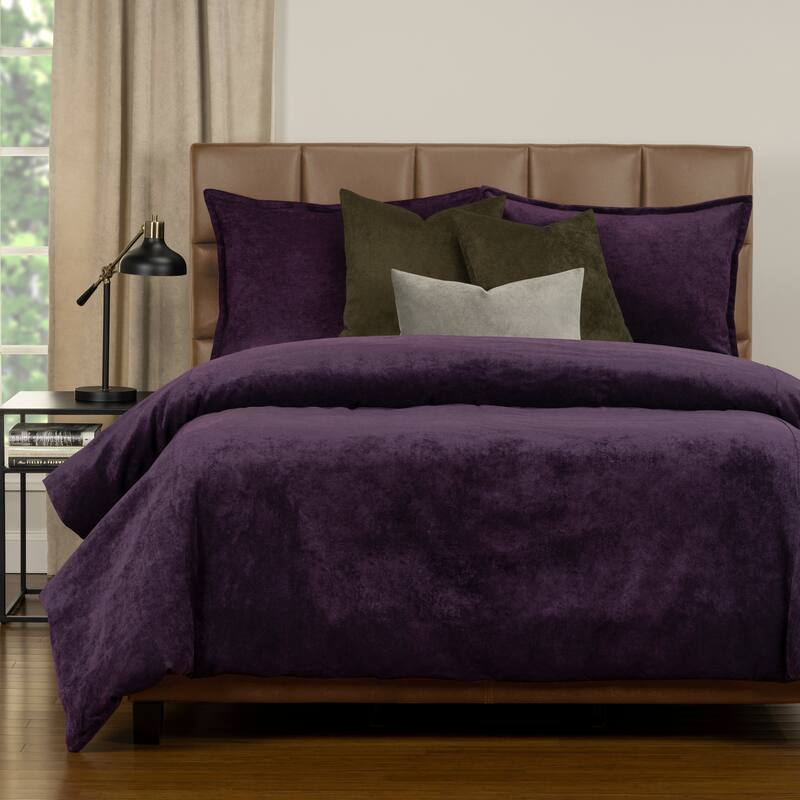 Mixology Padma 7 Piece Duvet Cover and Insert Set - Aubergine - Full