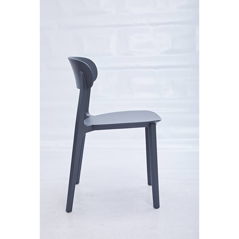 Midcentury Fiberglass Intensified Plastic Side Chair, Stackable, Set of 4