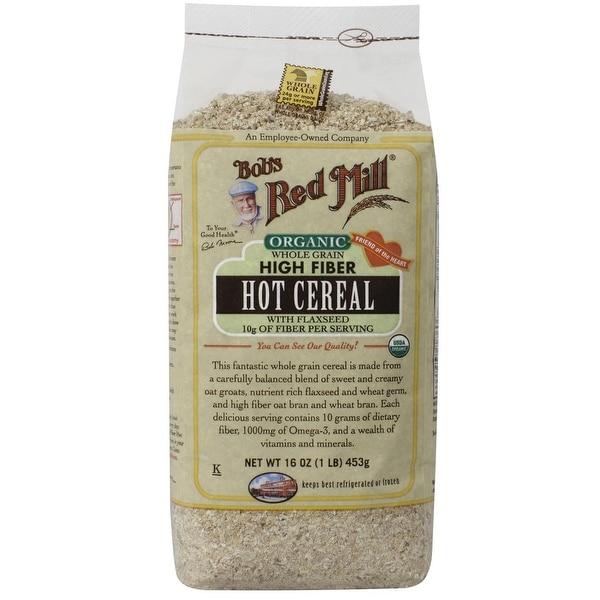 Bob's Red Mill Organic Whole Grain High Fiber Hot Cereal - 16 oz - Case of 4