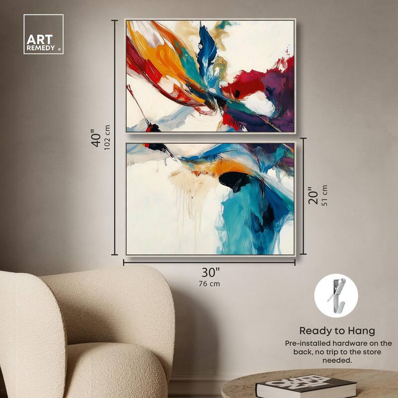 Vibrant Palette III Canvas Set of 2 by Art Remedy