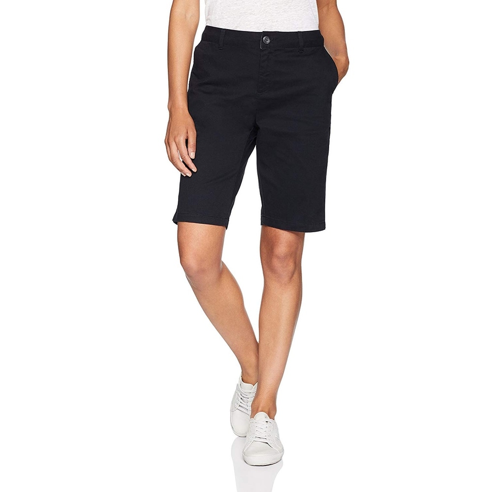 ladies black work shorts