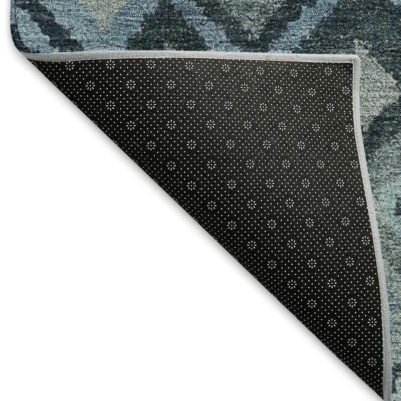 Machine Washable Indoor/ Outdoor Boho Moroccan Chantille Rug