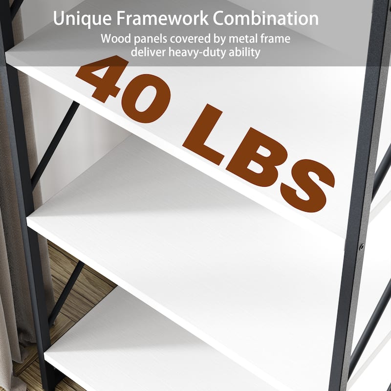 Futzca 5 Tier Storage Bookshelf