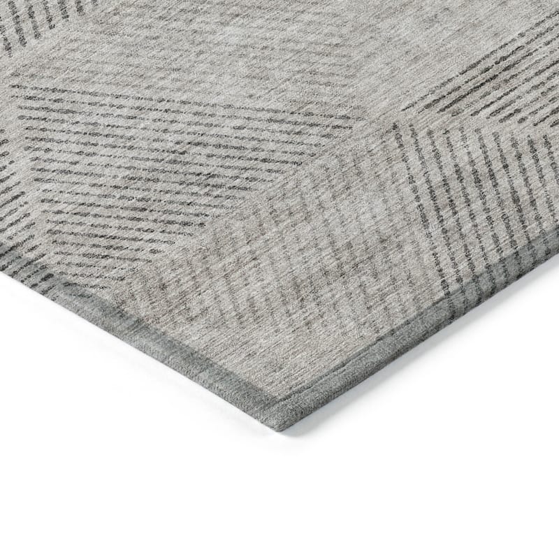 HomeRoots Geometric Transitional Rectangle Outdoor Rug
