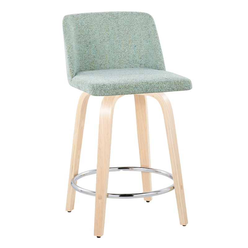 Carson Carrington Vallberga 24" Counter Stool with Natural Wood Base (Set of 2)