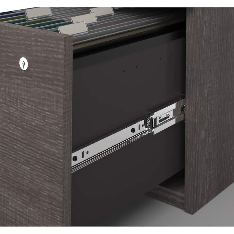 Logan U or L-Shaped Executive Office Desk with Hutch by Bestar