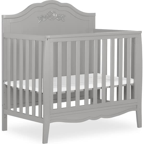 slide 2 of 5, Sweetpea Baby Rose 4-in-1 Convertible Mini Crib Platinum