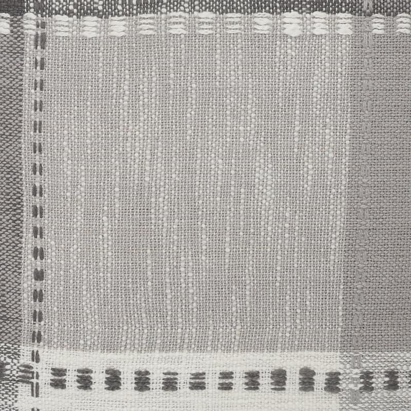 HomeRoots 20" X 20" Dark Gray Light Gray White And Pink 100% Cotton Plaid Zippered Pillow