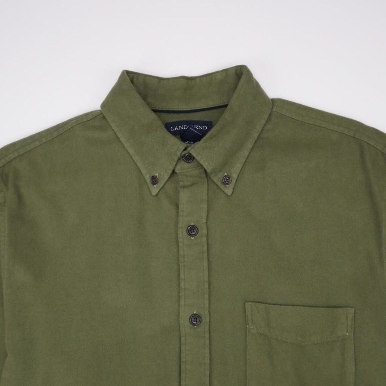 Shop Land S End Trad Fit Soft Flannel Button Front Casual Shirt