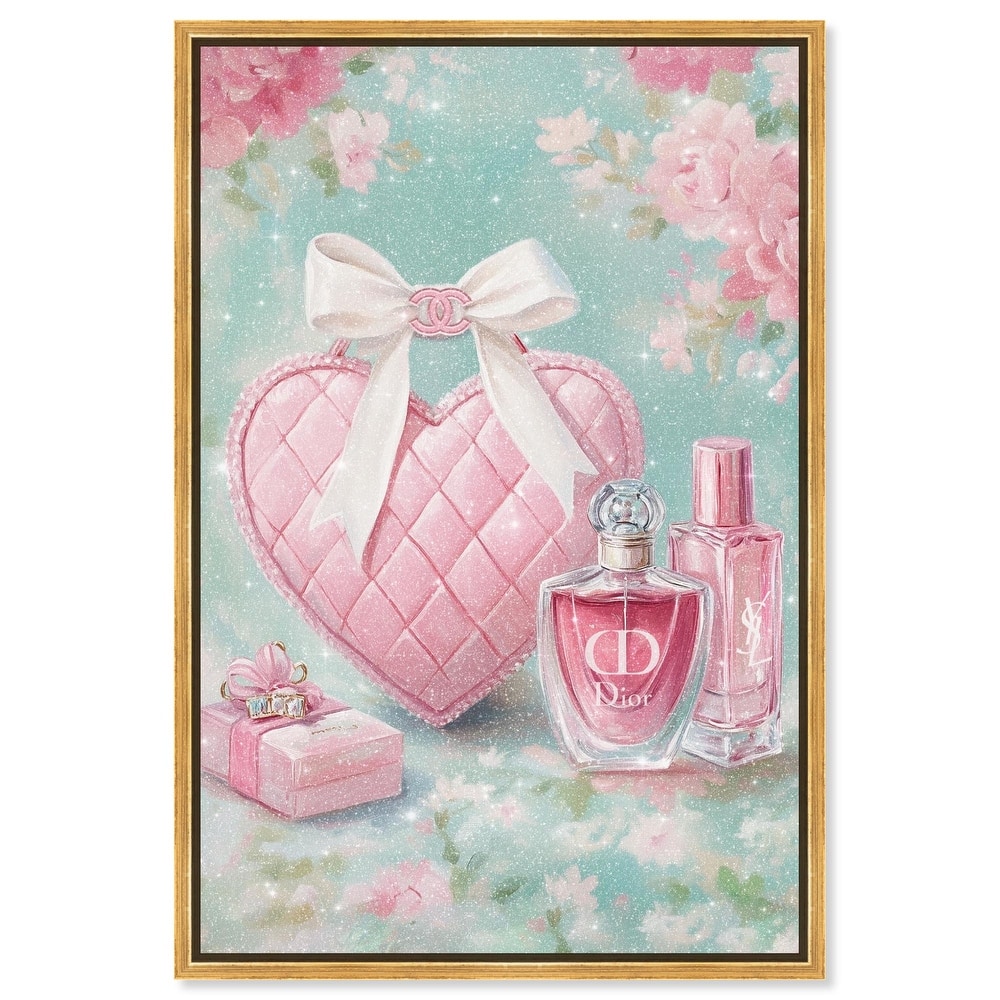 Little Heart Shaped Purse Canvas by Art Remedy