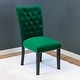preview thumbnail 24 of 23, Silver Orchid Flohr Tufted Velvet Dining Chairs (Set of 2) Emerald Green
