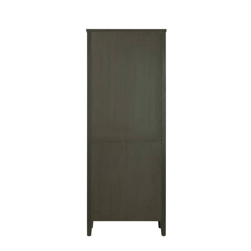 Laura 16-28 Inch Bath Storage Glass Cabinet