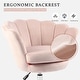 preview thumbnail 10 of 27, VANITII Accent Chair Swivel Vanity Chair Office Desk Chair With Wheels Modern Height Adjustable Pink/Grey/White
