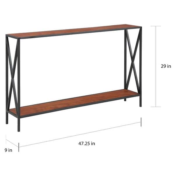 dimension image slide 3 of 2, Carbon Loft Ehrlich Cross Design Console Table