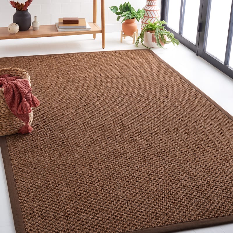 SAFAVIEH Natural Fiber Mira Giesela Sisal Rug - 5' x 8' - Chocolate