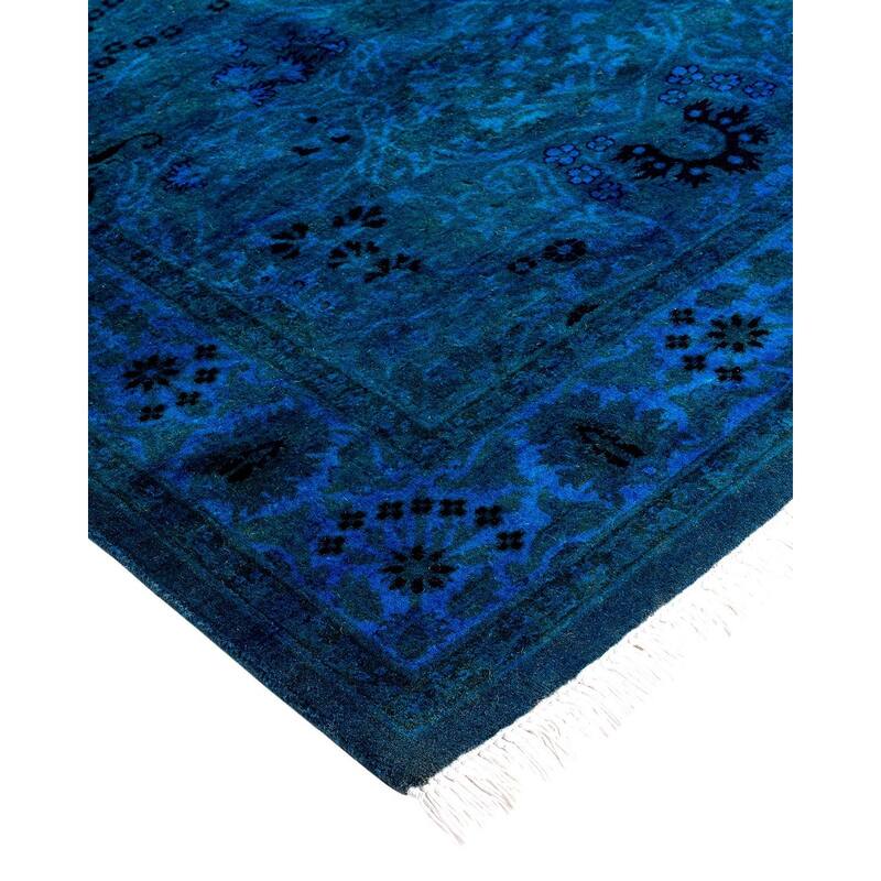 Fine Vibrance One-of-a-Kind Hand-Knotted Runner Rug - Brown, 3' 2" x 12' 2" - 3' 2" x 12' 2"