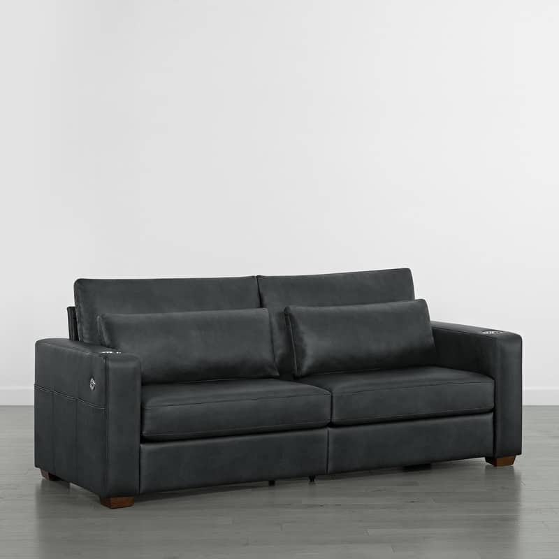 Spruce & Spring Ezra 89" Modern High Back Living Room Sofa with USB & Cup Holders