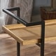 preview thumbnail 10 of 13, Gerard Modern Industrial 2-Tier Wood Bar Cart with Wheels by Christopher Knight Home - 38.00" W x 16.10" D x 33.00" H