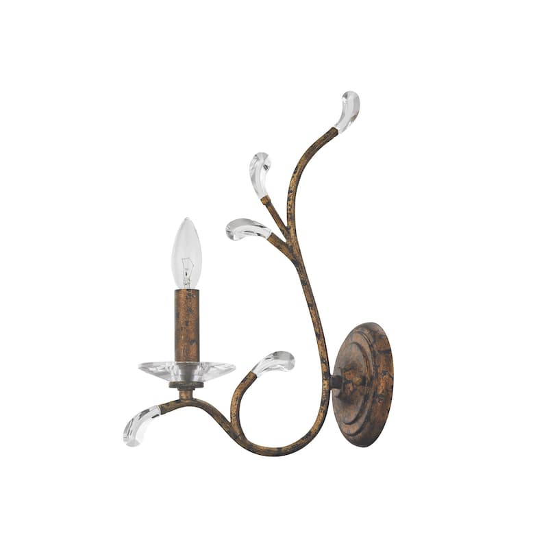 Livex Lighting 1-Light Golden Bronze Wall Sconce, 51001-71 - 5" W x 15" H x 10" Ext.