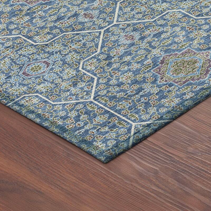 Machine Washable Indoor/ Outdoor Traditional Mika Chantille Rug