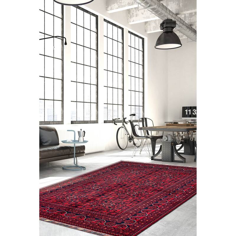 ECARPETGALLERY Hand-knotted Finest Khal Mohammadi Red Wool Rug - 5'6 x 8'4