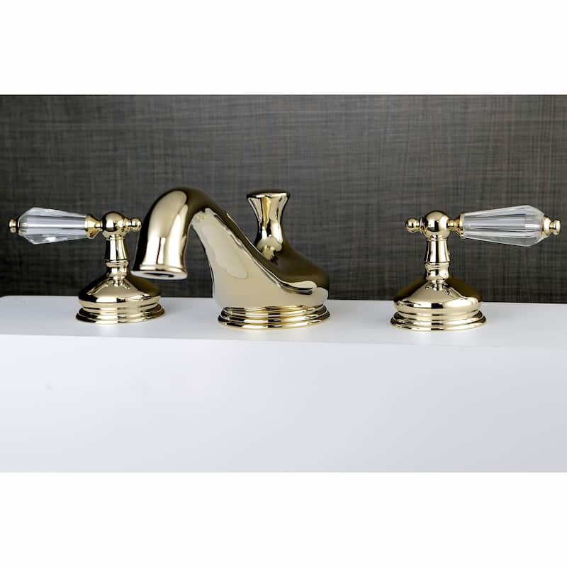 Kingston Brass Wilshire Deck Mounted Roman Tub Filler Trim with Lever